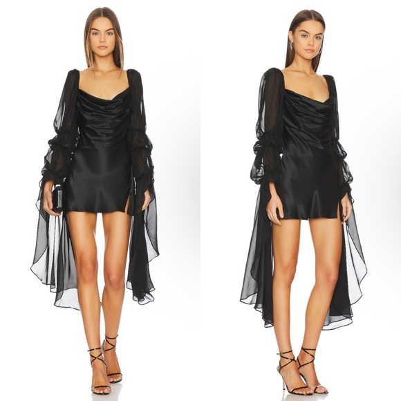 SOLD For Love and Lemons black willow mini dress size XXS - Picture 12 of 12